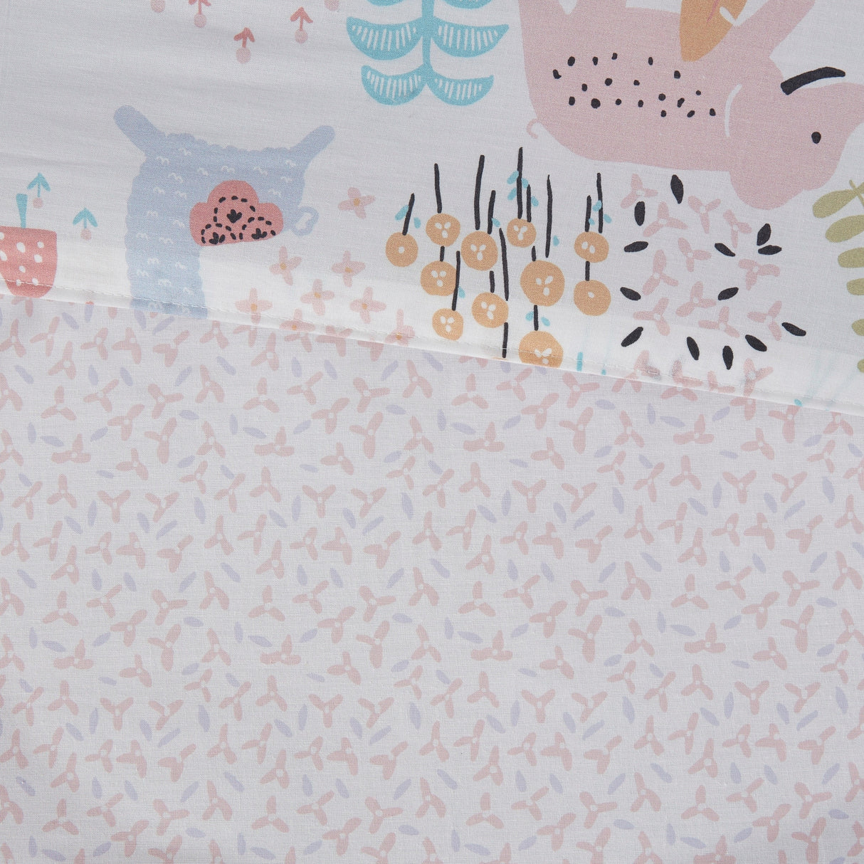 Intelligent Design Kids Kinsley Blush Woodland Animals Cotton Reversible Comforter Set