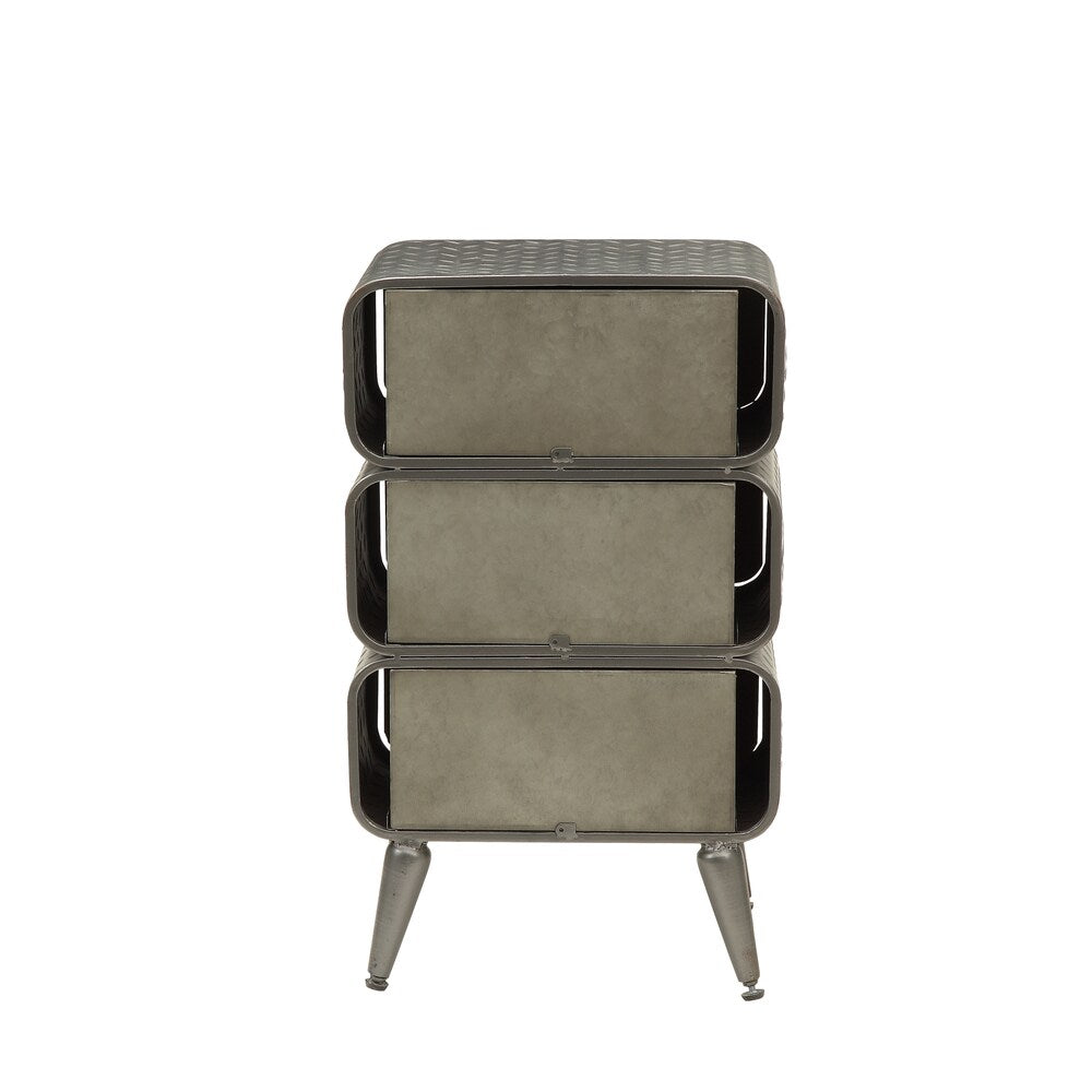 Urban Loft Distressed Wood 3-drawer Rounded Chest