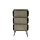 Urban Loft Distressed Wood 3-drawer Rounded Chest