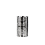 Urban Trends Ceramic Round Silver Medium Vase