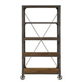 Urbana Industrial Tobacco 4-shelf Bookcase