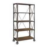 Urbana Industrial Tobacco 4-shelf Bookcase