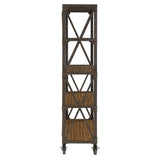 Urbana Industrial Tobacco 4-shelf Bookcase
