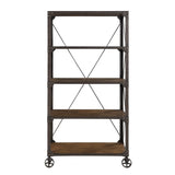 Urbana Industrial Tobacco 4-shelf Bookcase