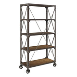 Urbana Industrial Tobacco 4-shelf Bookcase