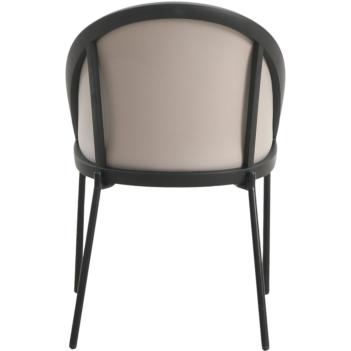 Urbane Upholstered Faux Leather Dining Chair with Powder Coated Steel Legs by LeisureMod