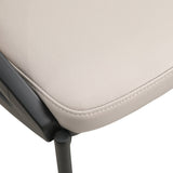 Urbane Upholstered Faux Leather Dining Chair with Powder Coated Steel Legs by LeisureMod