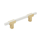 Urbanite 3-3/4 in (96 mm) Center-to-Center Brushed Gold/White Cabinet Pull - 3.75