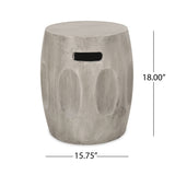 Ursa Indoor Contemporary Lightweight Concrete Accent Side Table by Christopher Knight Home