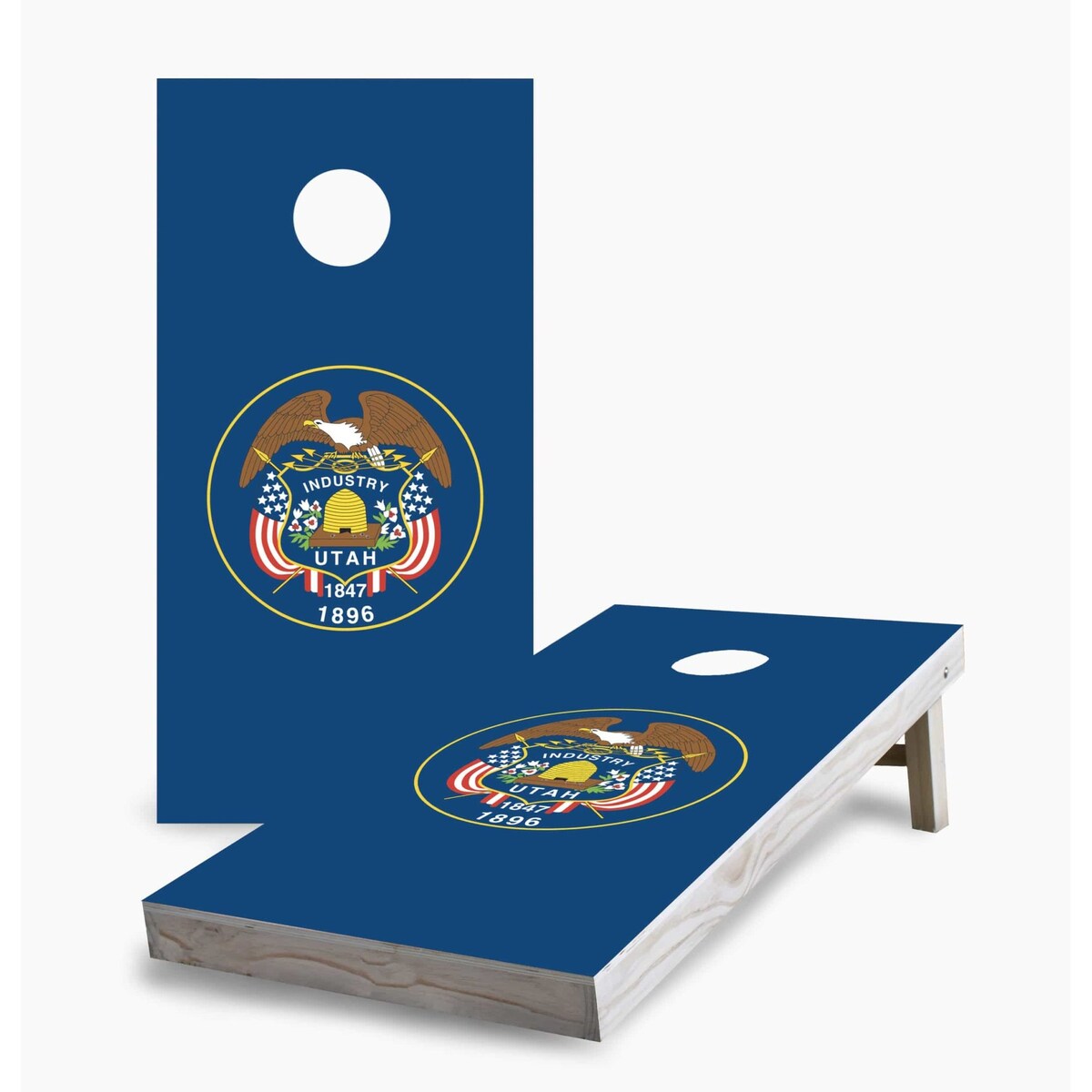 Utah State Flag Cornhole Game (Choose Wraps or Boards)