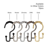 Utopia Alley Shower Hooks - Double Shower Curtain Rings for Bathroom - Set of 12, Oil Rubbed Bronze - Oil Rubbed Bronze