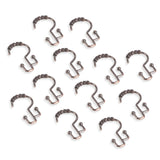 Utopia Alley Shower Hooks - Double Shower Curtain Rings for Bathroom - Set of 12, Oil Rubbed Bronze - Oil Rubbed Bronze