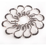 Utopia Alley Shower Hooks - Double Shower Curtain Rings for Bathroom - Set of 12, Oil Rubbed Bronze - Oil Rubbed Bronze