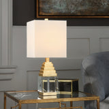 Uttermost Anubis Metallic Gold Leaf 1-light Table Lamp