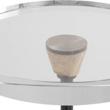Uttermost Arthur Crystal Drink Table - 23'' H X 10'' W X 10'' D