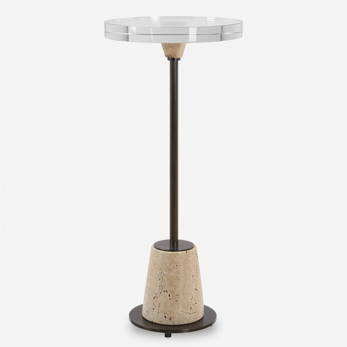 Uttermost Arthur Crystal Drink Table - 23'' H X 10'' W X 10'' D