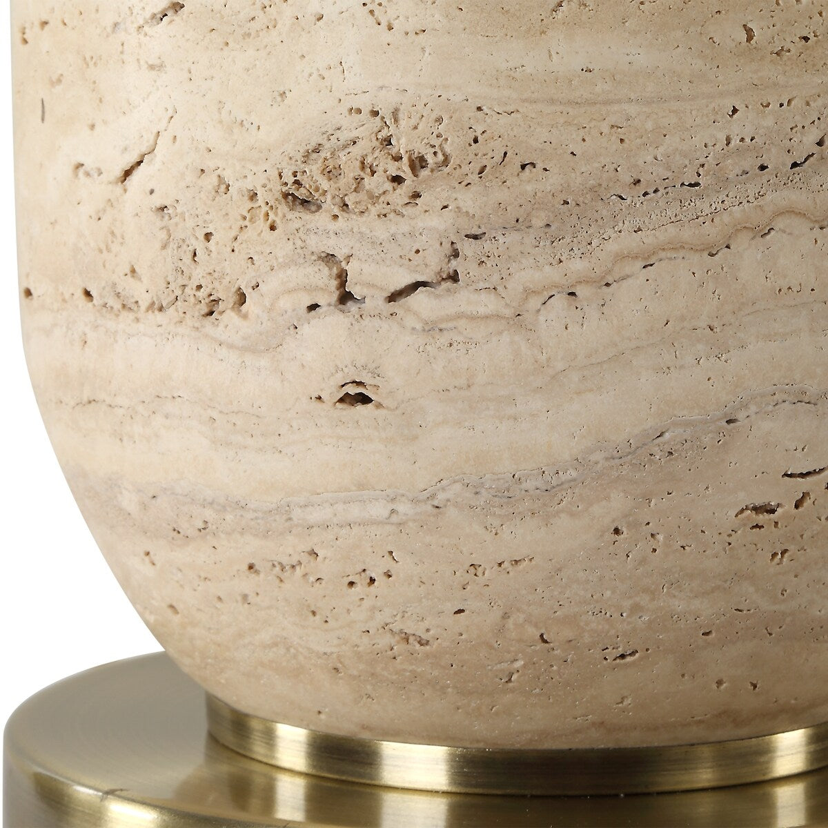 Uttermost Aubrey Travertine Table Lamp - 24.5" H X 16" W X 16" D