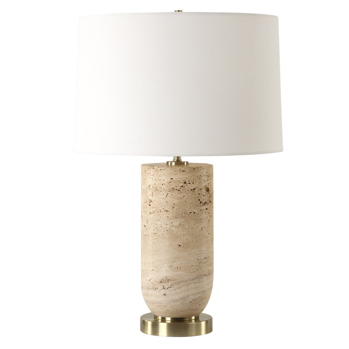 Uttermost Aubrey Travertine Table Lamp - 24.5" H X 16" W X 16" D