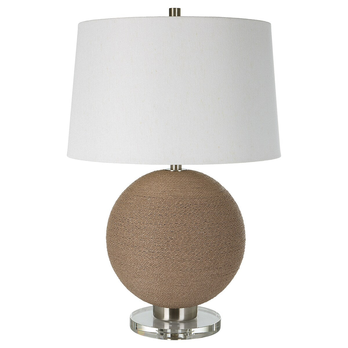 Uttermost Captiva Round Rattan Table Lamp - 18 W X 27 H X 18 D (in)