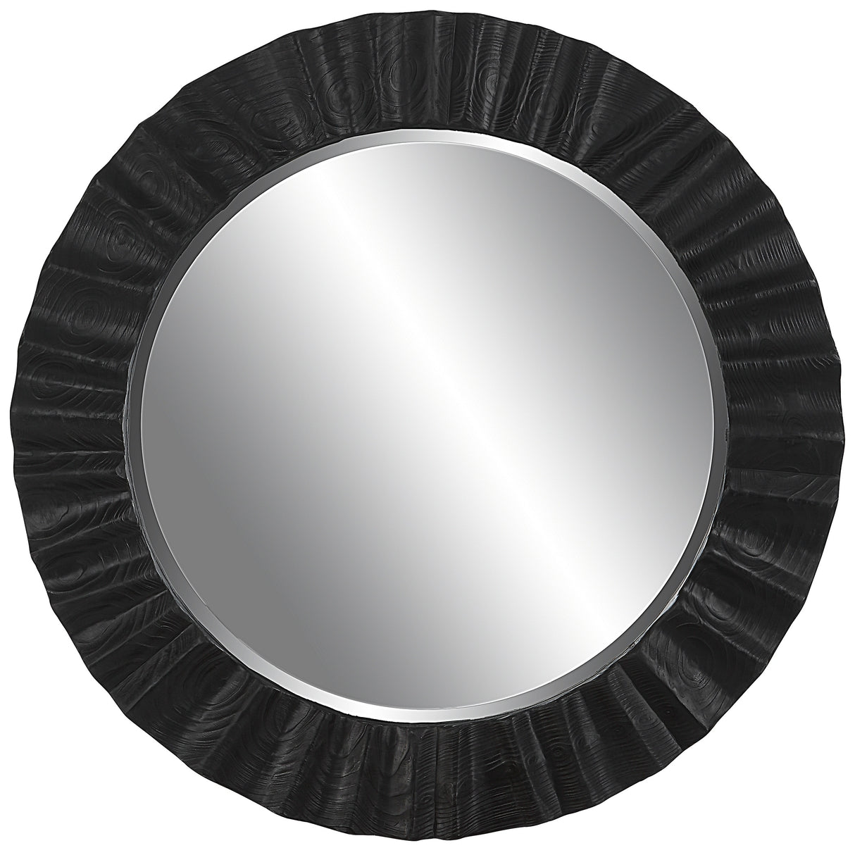 Uttermost Caribou Dark Espresso Round Mirror - 41.375" dia