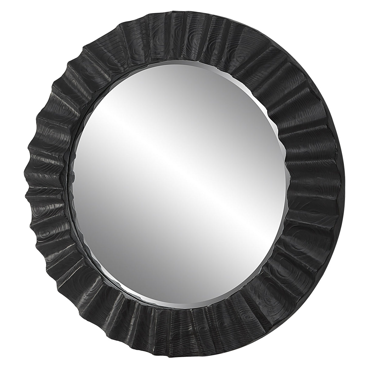 Uttermost Caribou Dark Espresso Round Mirror - 41.375" dia