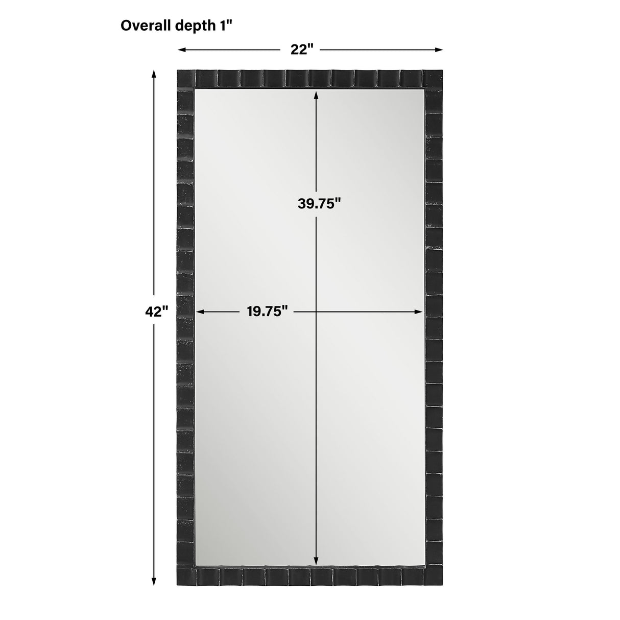 Uttermost Dandridge Black Industrial Mirror