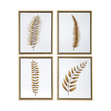 Uttermost Forest Ferns Gold Hand Painted Arts (Set of 4) - White