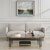 Uttermost Freefall Gray Ceruse Sofa - 33"Hx 83"Wx 36.25 "D