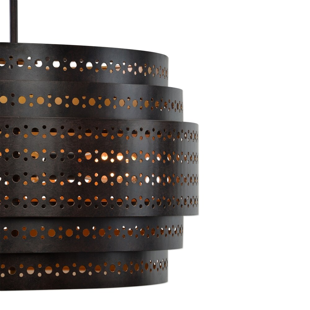 Uttermost Fuller Dark Bronze 3-light Chandelier