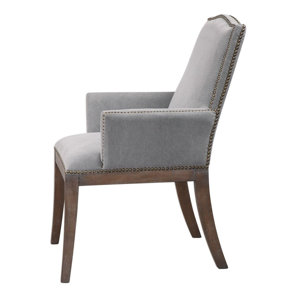 Uttermost Lantry Stony Grey Accent Chair
