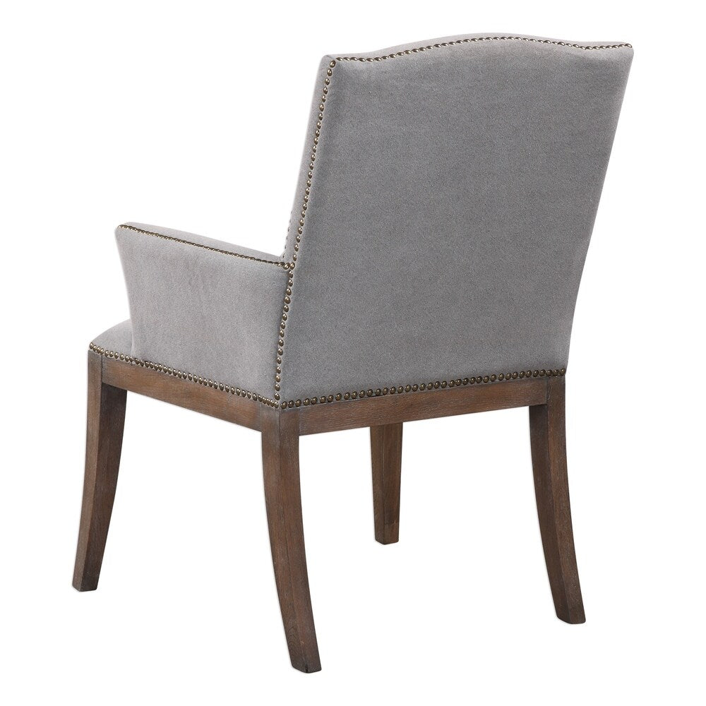 Uttermost Lantry Stony Grey Accent Chair
