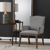 Uttermost Lantry Stony Grey Accent Chair