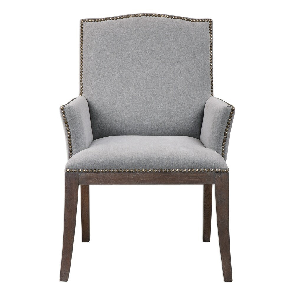 Uttermost Lantry Stony Grey Accent Chair