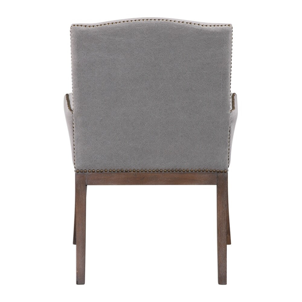 Uttermost Lantry Stony Grey Accent Chair
