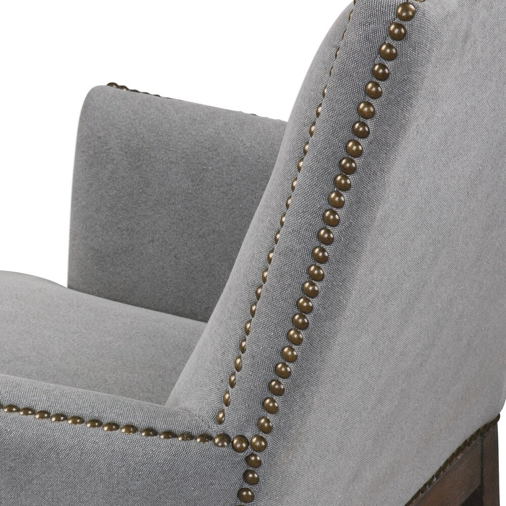 Uttermost Lantry Stony Grey Accent Chair
