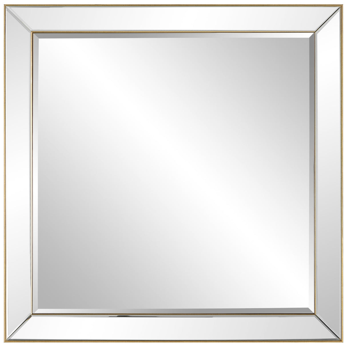 Uttermost Lytton Gold Square Mirror - 28"W X 28"H X 1"D