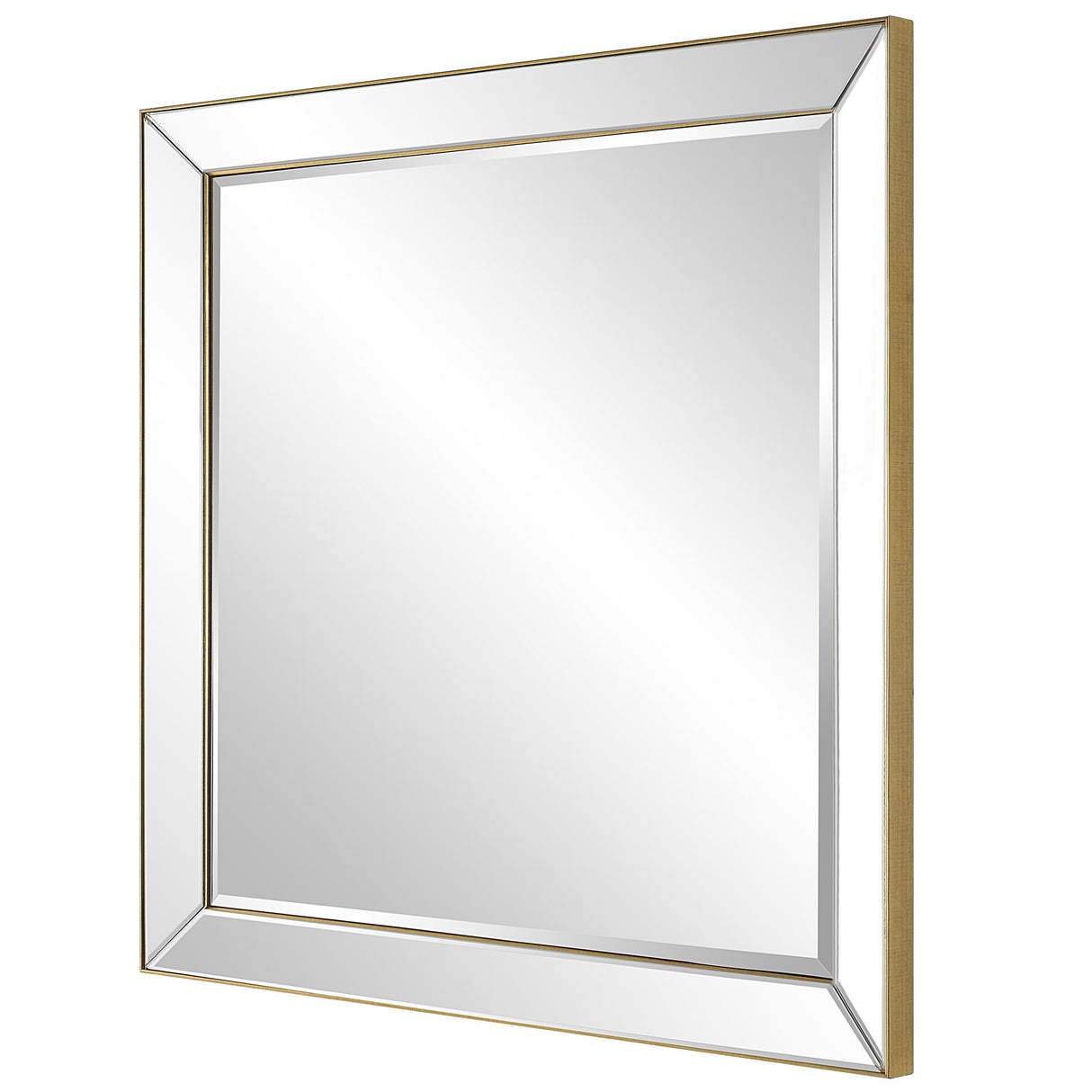 Uttermost Lytton Gold Square Mirror - 28"W X 28"H X 1"D