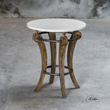 Uttermost Maryan Grey Washed Marble Accent Table