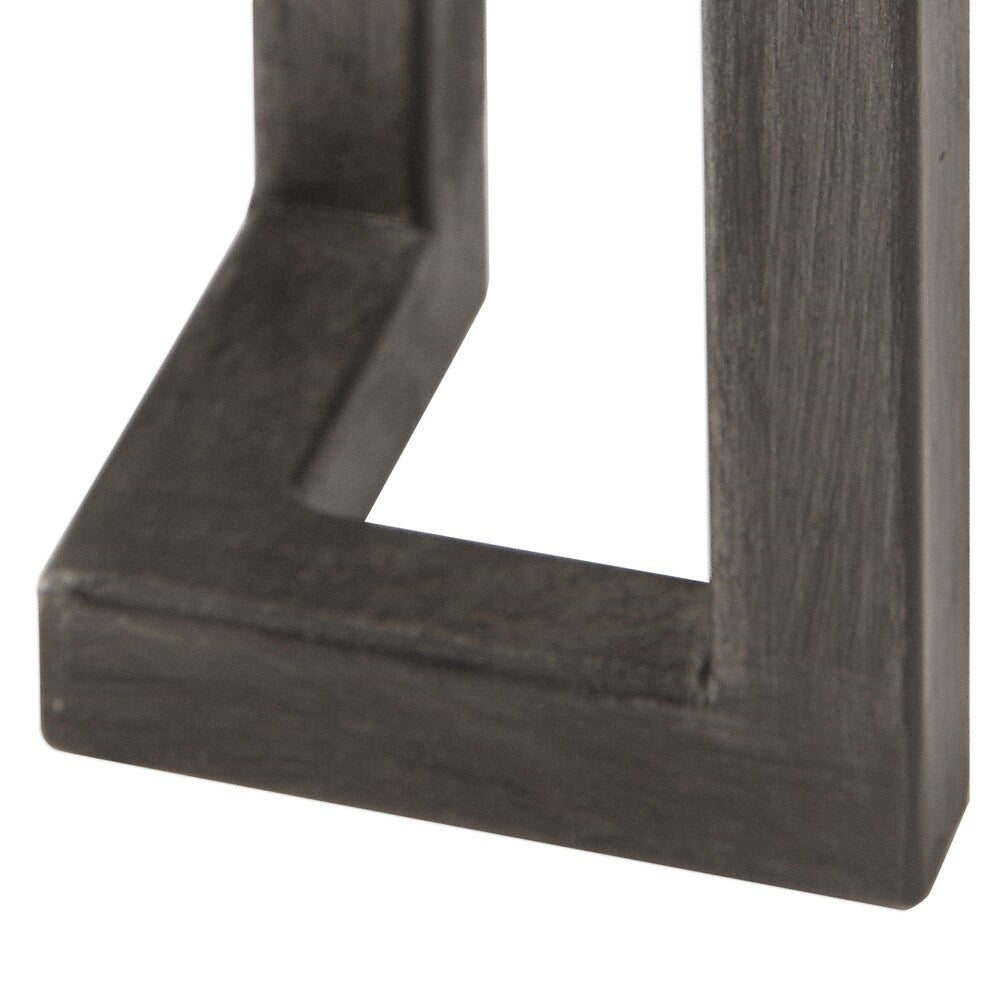 Uttermost Natalie Aged Steel Stepped Candleholder