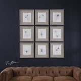 Uttermost Neutral Floral Gestures Prints (Set of 9) - Brown
