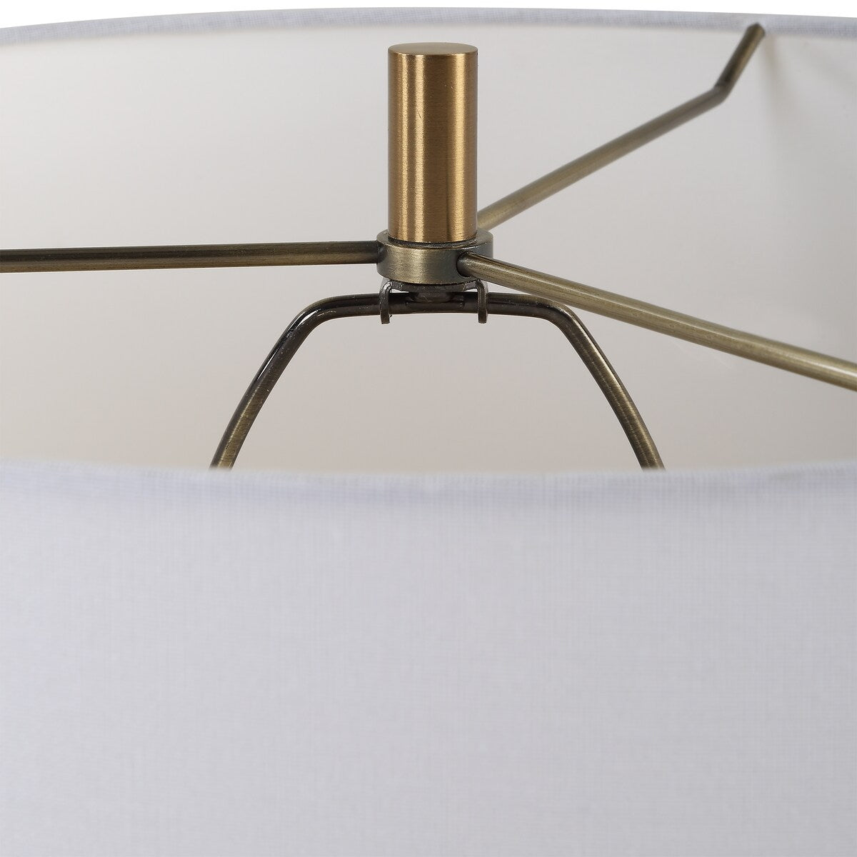 Uttermost On Edge Chalk White Table Lamp - 28" H X 19" W X 19" D