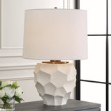Uttermost On Edge Chalk White Table Lamp - 28" H X 19" W X 19" D