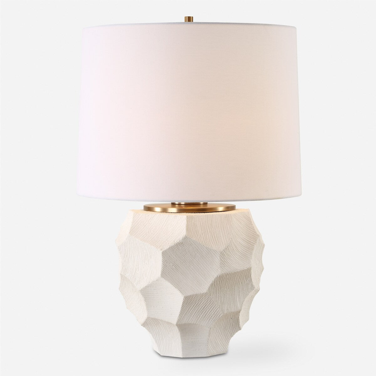 Uttermost On Edge Chalk White Table Lamp - 28" H X 19" W X 19" D