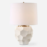 Uttermost On Edge Chalk White Table Lamp - 28" H X 19" W X 19" D