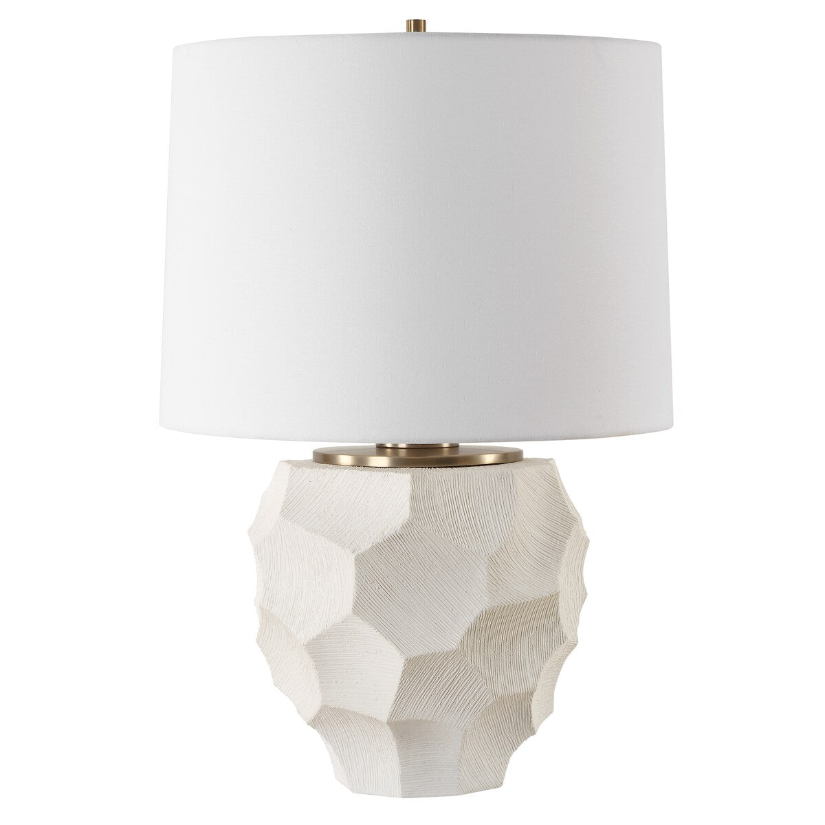 Uttermost On Edge Chalk White Table Lamp - 28" H X 19" W X 19" D