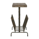 Uttermost Sonora Burnished Brushed Industrial Magazine Side Table