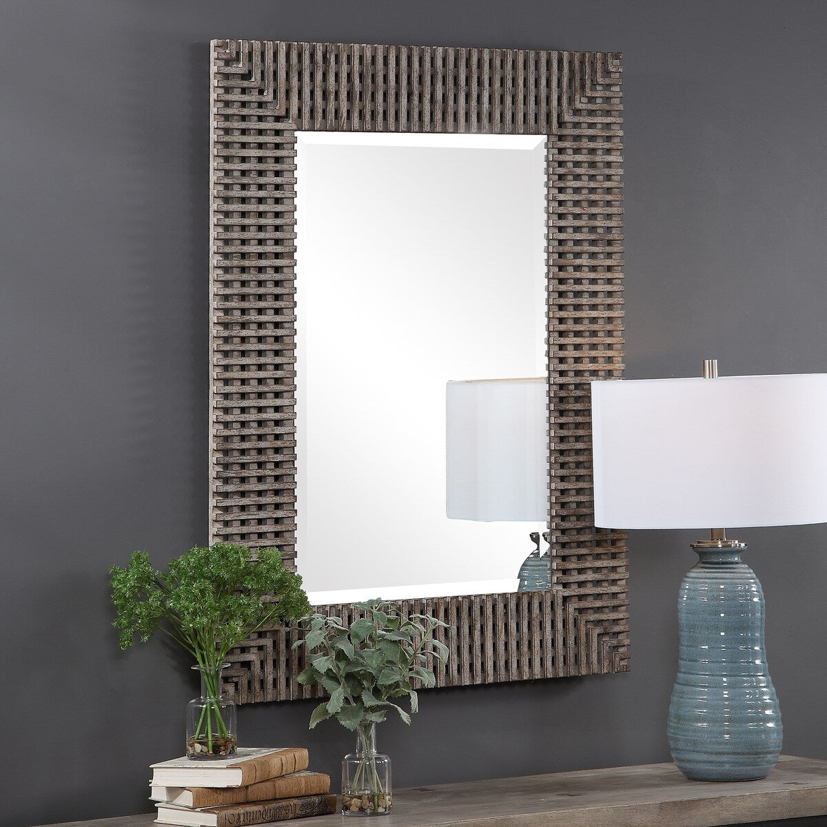 Uttermost Tarquin Crosshatched Mirror