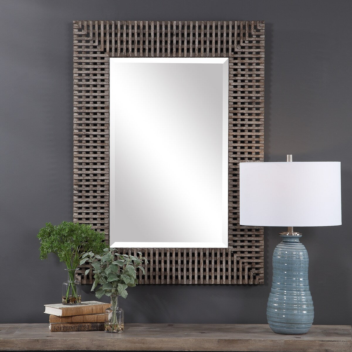 Uttermost Tarquin Crosshatched Mirror