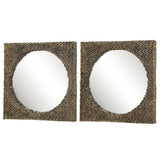 Uttermost The Hive Gold Square Mirrors (Set of 2)