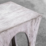 Uttermost Vernen Aged White Accent Table